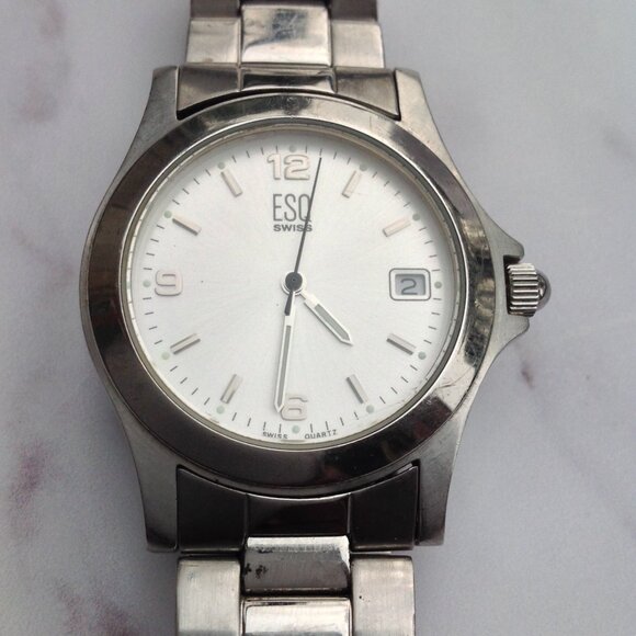 ESQ Movado Swiss Date Window Watch  E5063 Classic Styling - Picture 7 of 14